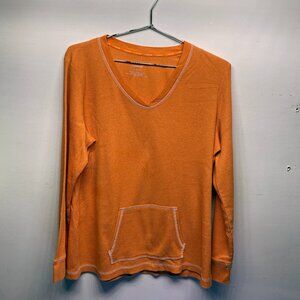 WOMEN'S LIZWEAR LONGE SLEEVE SHIRT - ORANGE - SIZE XL